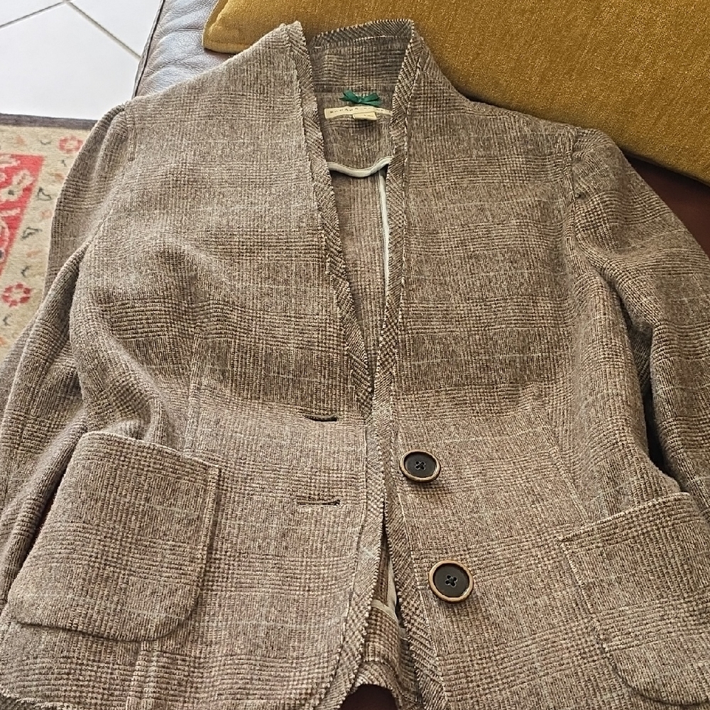 Banana Republic Taupe Herringbone Blazer